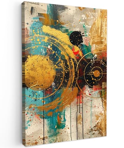 MuchoWow© Bilder Wohnzimmer Deko Modern Wandbild Kunstdruck auf Leinwand