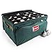 TreeKeeper (Green Christmas Ornament Storage Box with Dividers) - Deluxe Ornament Keeper - Holds 72 Ornaments up to 4 Inches in Diameter | 3 Removable Trays with Separators | Acid-Free Fabric Lining
