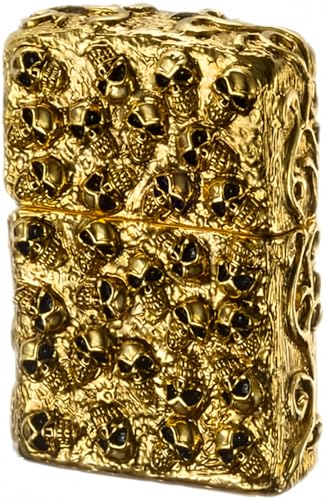 Zippo Lighter Skull Jacket GI Gold Ibushi