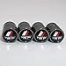 US85 Toyota TRD Logo Emblem Auto Car Wheel Tire Air Valve Caps Stem Dust Cover Accessories Decoration Birthday Gift (Black Chrome)