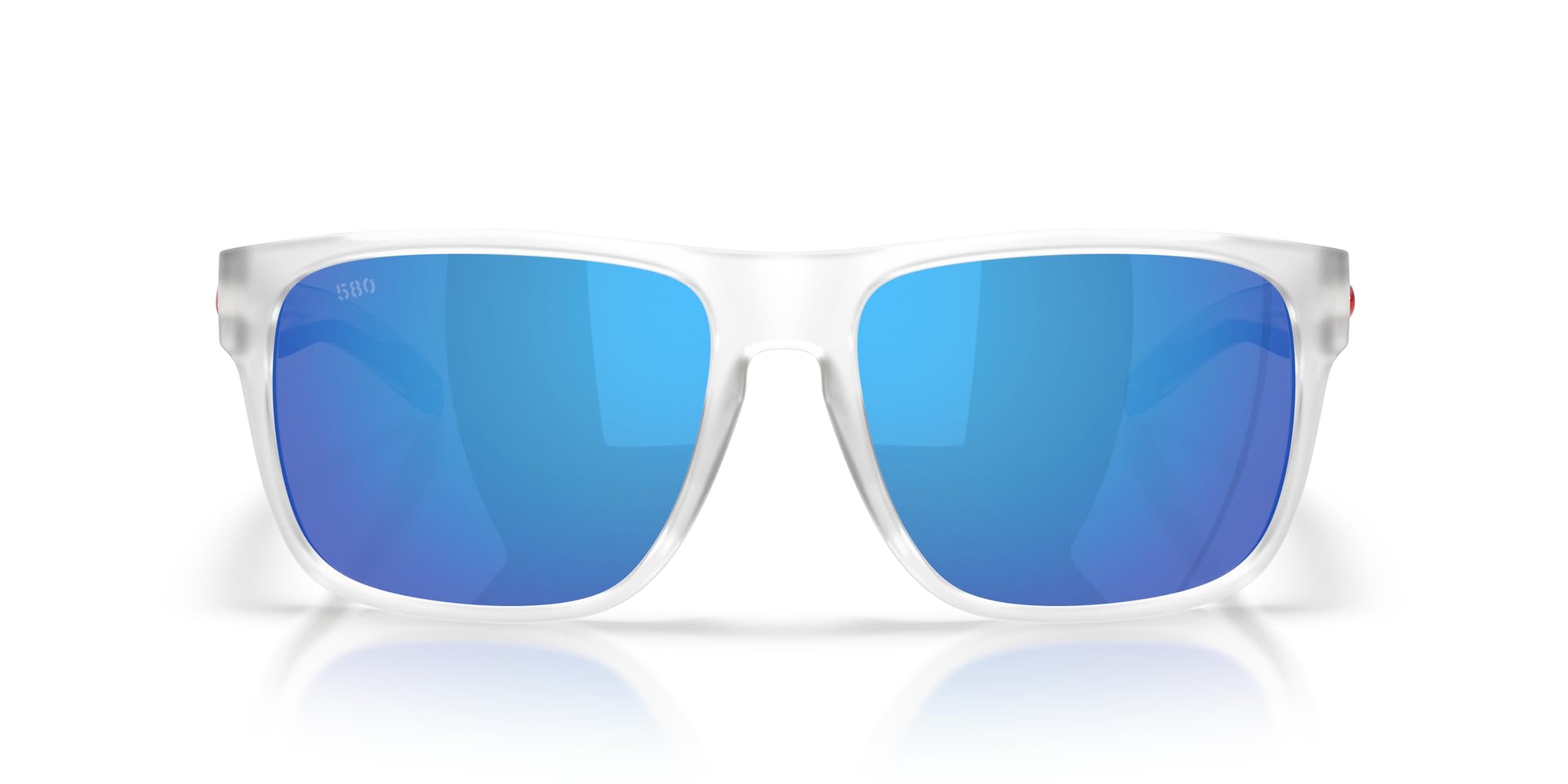 Costa Del Mar Spearo XL Fishing and Watersports Spearo XL Fishing and Watersports Sunglasses, Matte Clear/Blue Mirrored 580G, 59 mm Image