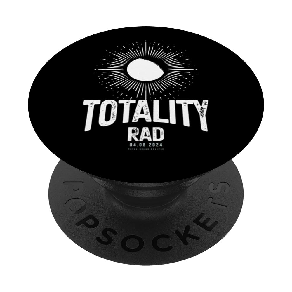 Totality Rad! s Funny Hippy s Solar Eclipse s USA 04.08.2024 PopSockets Swappable PopGrip