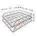 JANNIRESS Coastal Colors Rose Gold 2-Tier Stackable Desk Organizer Double Metal Wire Basket Letter Tray Cute Office Cubicle Decor