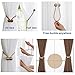 YIDIE 4 Pieces Curtain Tiebacks,Classic Strong Magnetic Window Holdbacks,Home Office Decorative Drapes Holders,Beige/2 Pair