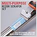 HORUSDY Multi-Purpose Mini Razor Scraper Set with 5 Kinds Blades for Cleaning Wall Decals, Tile Adhesive, Car Film, Best Cleaning Scraper Tool