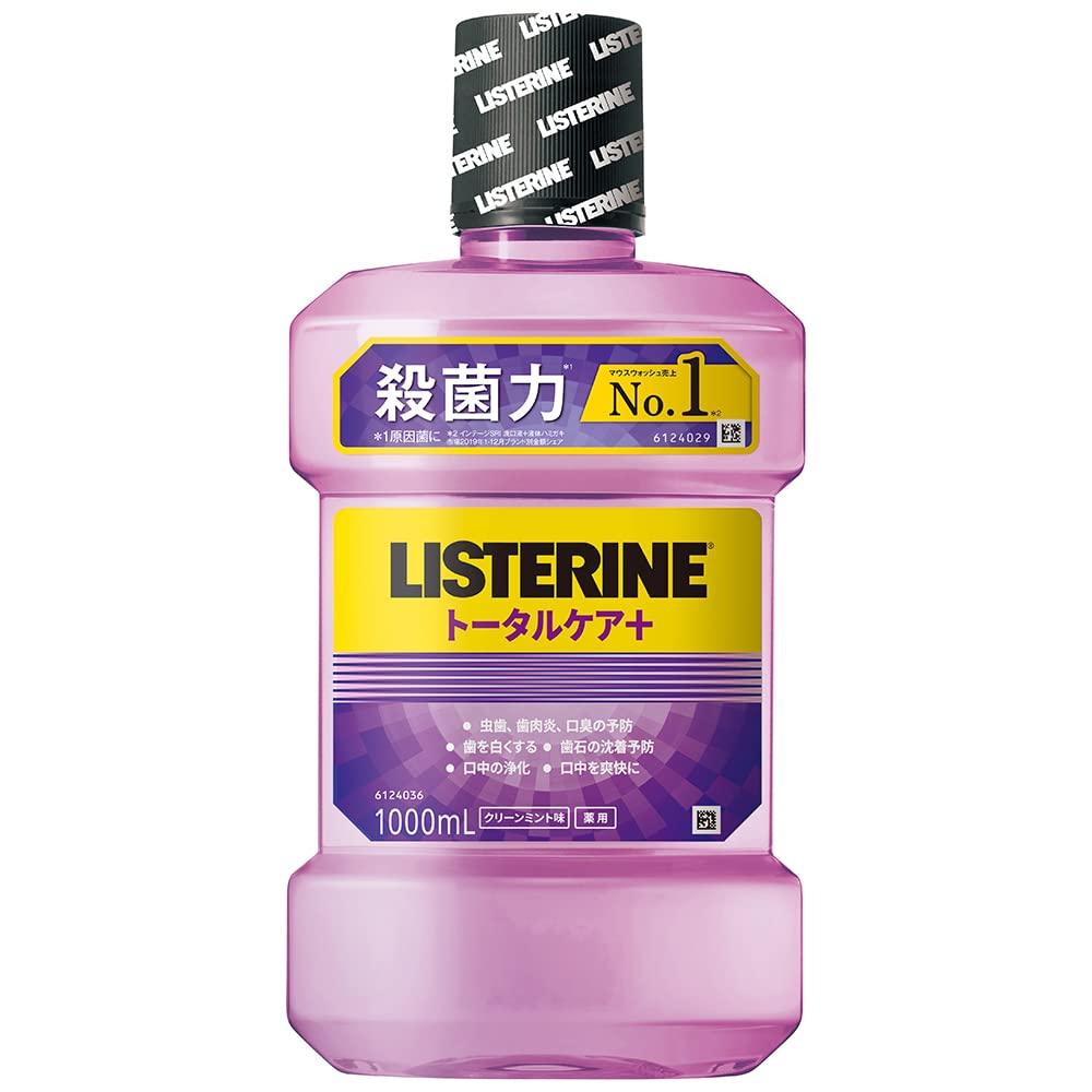 《セット販売》　JNTLコンシューマーヘルス 薬用 リステリン トータルケア プラス クリーンミント味 (1000mL)×6個セット 液体ハミガキ 液体歯磨き　【医薬部外品】商品画像