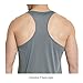 Baleaf Men's Bodybuilding Gym Stringer Y Back Striped Tank Top Gray Size M
