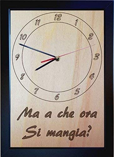 Orologio Con Cornice In Legno Da Parete Con Frase Personalizzabile Idea Regalo Amazon It Handmade