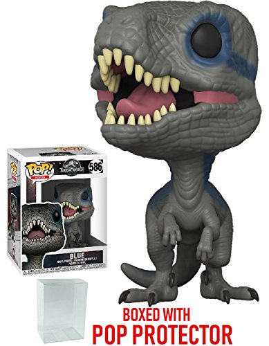 Funko Pop! Movies: Jurassic World Fallen Kingdom - Blue Velociraptor Vinyl Figure (Bundled with Pop Box Protector Case)