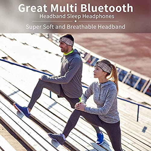 Sleep Headphones Bluetooth, FREGENBO Wireless Sports Headband Headphones with Ultra-Thin HD Stereo Speakers Idear for Side Sleeper, Workout, Jogging, Running, Yoga, Insomnia, Air Travel, Meditation