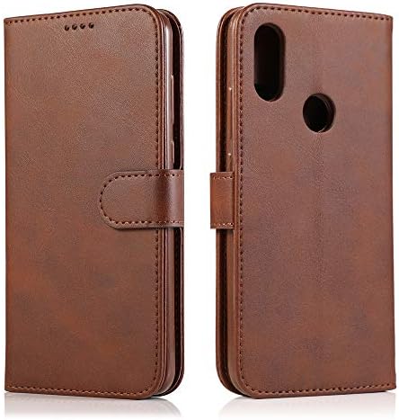 AICEDA Case Compatible with Xiaomi Redmi Note 7 Pro Wallet Leather Case with Protective Durable Folio Shell Folio flip Cell Phone Cover Bag with Card Slots,Cash Pocket,Brown