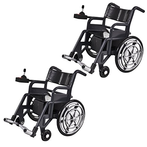 Set of 2 Plastic Toy Wheelchairs for WWE Wrestling Action Figures