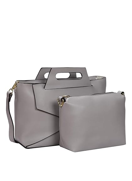 Grey PU Satchel