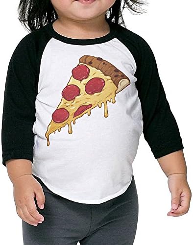 Saroyan Salami Pizza Slice Toddler Raglan T-Shirts Baseball Tee 3/4 Sleeve 5-6 Toddler