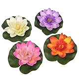 OnePlus Floating Pond Decor Water Lily / Lotus Foam Flower, Small (Set of 4)