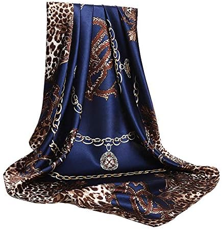 LQZ Women’s Large Square Smooth Satin Silk Neck Scarf 90 * 90 CM