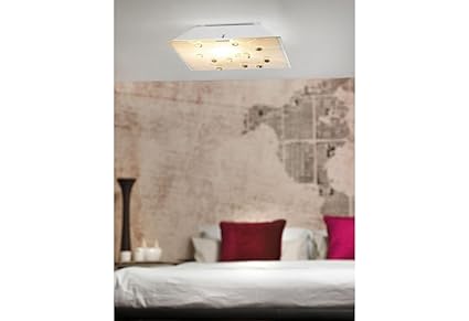 Eglo Modern Sabbio Glitter Ceiling Light Fitting Bedroom
