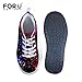 FOR U DESIGNS Cool Casual Galaxy Print High Heels Lace Up Platform Sneakers Shape Ups Shoes for Women US 8
