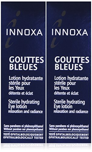 2 Bottles Innoxa French Blue Gouttes Bleues Eye Lite Drops Eye Lotion by Laboratories Pharma Paris France