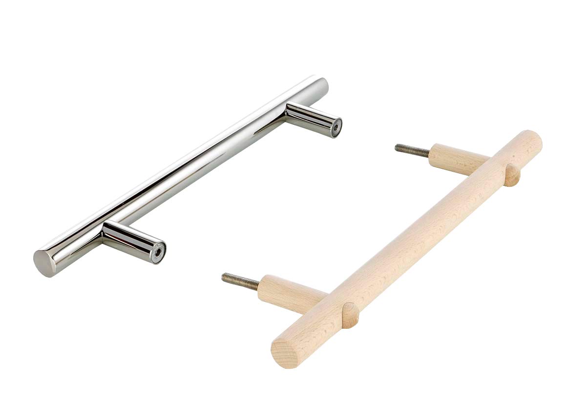 eliga Door Handle Set Stainless Steel/Wood