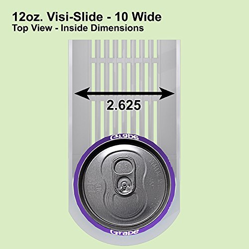 Display Technologies, LLC 12oz. Visi-Slide 10 wide Shelf Glide - 6 Pack - Thumbnail 2