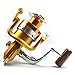 Supertrip Full Metal Aluminum Saltwater High Speed Fishing Reels Spinning Gold and Sliver Left/right Size 70