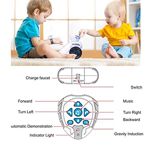 image for WomToy Remote Control Robot Toy for Kids, DIY Rc Intelligent Gravity I