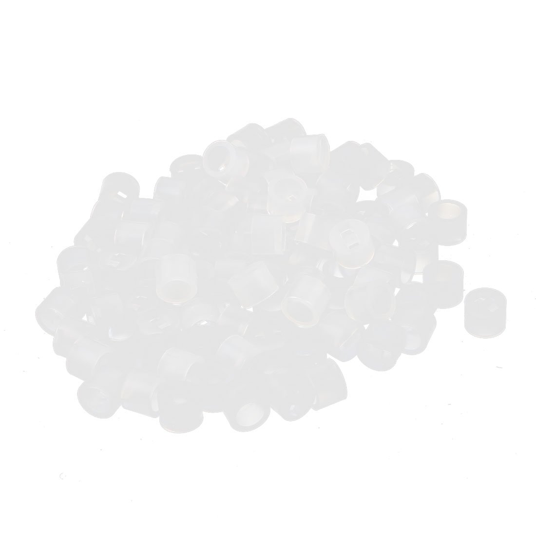 sourcingmap 100 Pcs Nylon Cylinder LED Spacer Holder Support 3mm x 3mm Clear