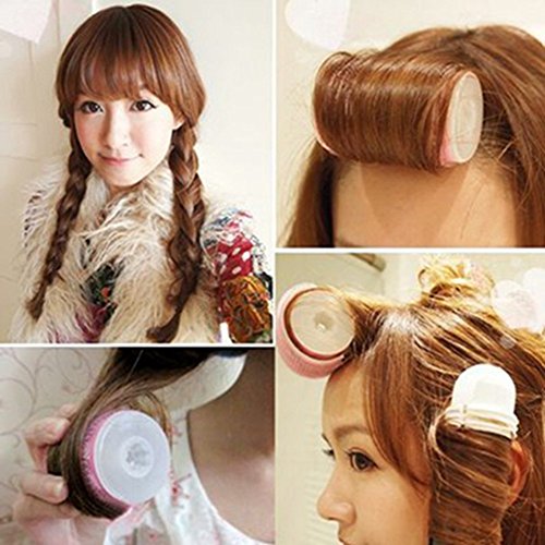 Lovef Women Bangs Hair Styling Tools Salon Curlers Hot Cling Rollers Curlers Hair Rollers Double 2Pcs