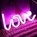 YiiY Neon Light Signs Pink Love Decor Light,Wall Decor for Chistmas,Kids Room,Wedding Party Decor, Bedroom, Pub,Valentine's Day