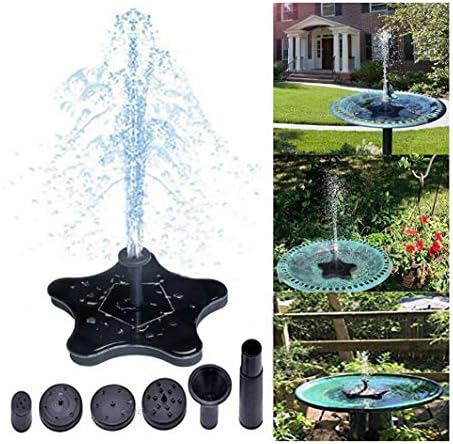 星型ソーラーバードバスの噴水 太陽動力を与えられた噴水ポンプ 4つの異なるノズル プールのための太陽水噴水 庭 水族館 魚飼育用の水槽 池 定価