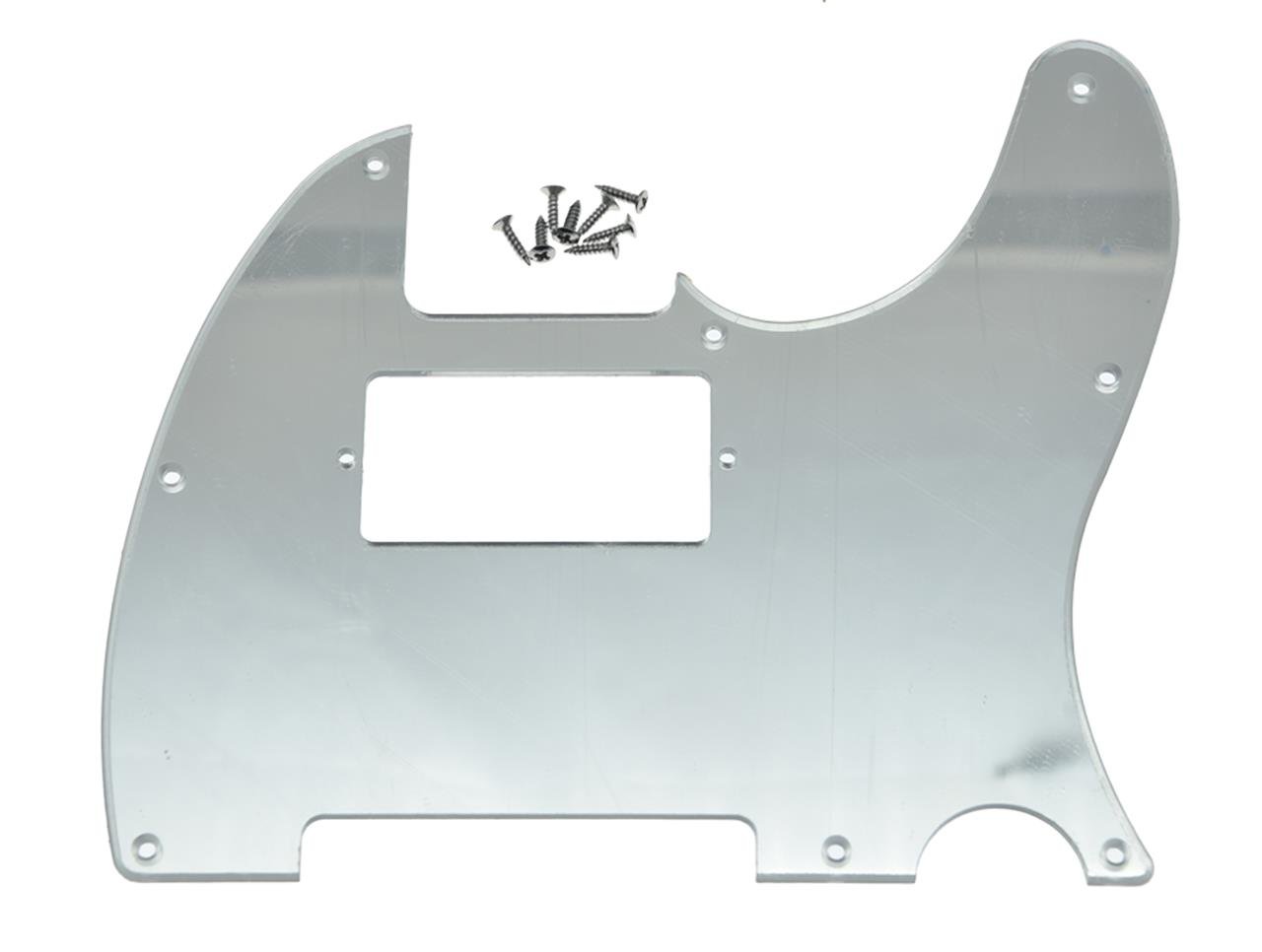 KAISH 8 Hole Tele Guitar Humbucker Pick Guard TL Pickguard for USA/Mexico Telecaster/Tele Silver Mirror