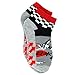 Disney Cars Boys 6 pk Socks (6-8 (shoe size: 10.5-4), Finish Line Grey Quarter)