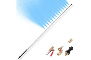 WMEEII 40 in Radiator Cleaning Wand,Radiator Cleaning Tool,Radiator Genie Water Air Cleaning Wands, Home Car Truck Power Washer Wand, Fit Over Max 5000PSI Pressure Washer(With Switch)