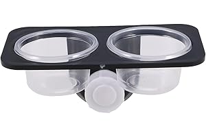 POPETPOP Gecko Feeder Ledge-Small Gecko Food Cups Suction Cup Reptile Feeder for Reptiles Food and Water Feeding