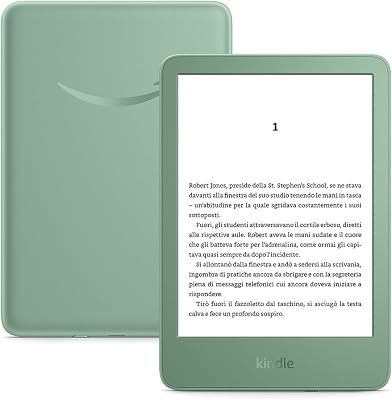 Kindle 16 GB (modello 2024), leggero e compatto, con cambi di pagina rapidi e contrasto elevato - Senza pubblicità - Verde Matcha