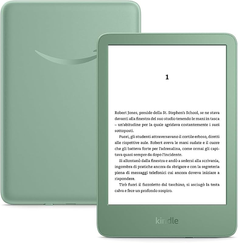 Kindle 16 GB (modello 2024), leggero e compatto, con cambi di pagina rapidi e contrasto elevato - Senza pubblicità - Verde Matcha