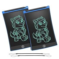 WOBEECO Set of Two 8.5 Inch LCD Writing Tablet Children Doodle Pad Scribble Toy Family Message Board with 2 Lanyards in Place of Scrap Paper and More