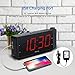 DreamSky Projection Alarm Clock Radio with USB Charging Port and FM Radio, 2 Inches Large Led Number Display with Dimmer, Snooze, Sleep Timer,12 Hr Display, Plug in Clock.