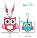 Munchables Owl Chew Necklace - Sensory Chewable Jewelry for Girls (Purple)