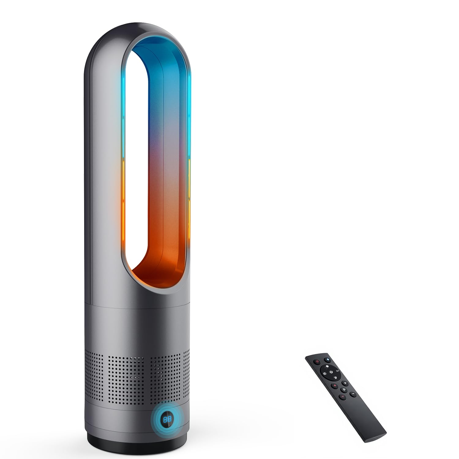 Tower Fan, Bladeless Fan, For Cooling & Warming, 28 W Power Saving Measures, Bladeless Fan, Slim Tower, Circulator, Heating/Cooling Equipment, Energy Saving, Living Fan, 8 Levels of Cold Air,