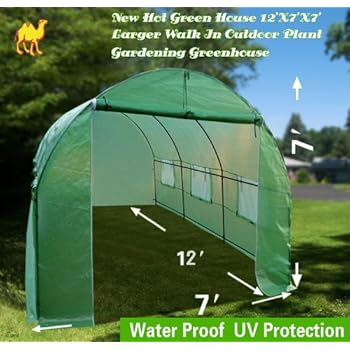 STRONG CAMEL New Hot Green House 12'X7'X7' Larger Walk In Outdoor Plant Gardening Greenhouse