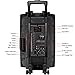 Frisby FS-4050P Portable Rechargeable Bluetooth Karaoke Party Machine PA Speaker System w/ Telescoping Handle & Wheels & 2 Wireless Microphones Echo & AM/FM Radio & USB & SD Slots