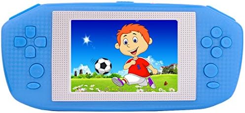 ZHISHAN Portable Handheld Game Console Gaming Player Birthday Gift for Kids Built in 416 Classic Retro Games with 3.5" LCD Big Screen (Blue)