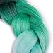 Forevery Braiding Hair 24”Jumbo Box Braids Color Braiding Hair 5PCS Green Braiding Hair Kanekalon Jumbo Braiding Green Hair Braids (24