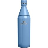 STANLEY All Day Slim Bottle, 20 oz, Blue Sky Gloss | Removable Top for Adding Ice | Leakproof Water Bottle| Slim Design for Travel &amp; Gym | Insulated Stainless Steel | BPA-Free
