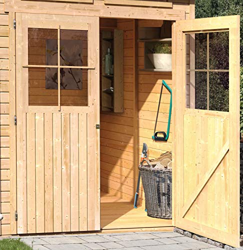 Unbekannt Karibu Gartenhaus Glücksburg 2 Natur 19 mm – Bild 6