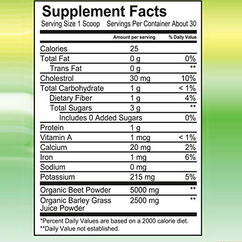 image for USDA Beet Root Powder + Organic Barley Grass Juice Powder-Endurance & 