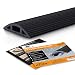 Simple Cord Floor Cord Cover - 10 Ft Black Duct Cord Protector Covers Cables, Cords, or Wires - 3 Channel On Floor Raceway for Sidewalks or Walkways, in The Home or Office Doorways (10 ft)