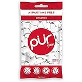 PUR Gum, Cinnamon, 55 pieces - Aspartame Free, Sugar Free, 100% Xylitol, Natural Chewing Gum, Non GMO, Vegan